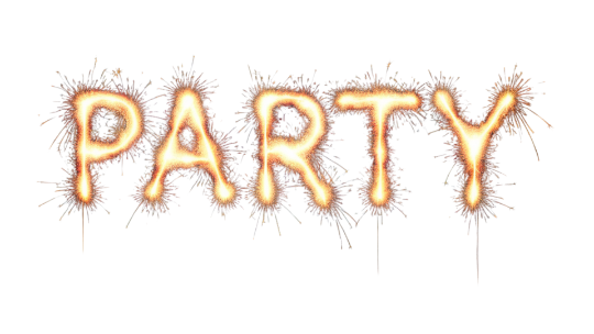 schriftzug-party